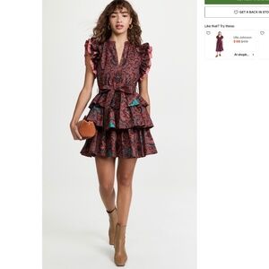 LAST CHANCE 4SALE- 3/29 Ulla Johnson Honoria floral tiered mini dress/2 *mint